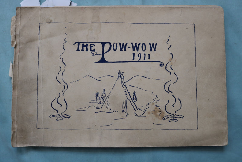 1911-1913 THE POW-WOW CALDWELL HIGH SCHOOL YEARBOOK - IDAHO - LOT OF 2 - K 2580