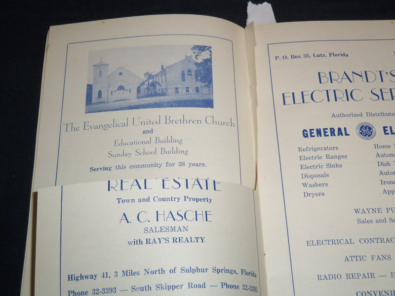 1949 LUTZ FLORIDA 4TH OF JULY THIRD ANNUAL FIELD DAY PROGRAM - J 8502