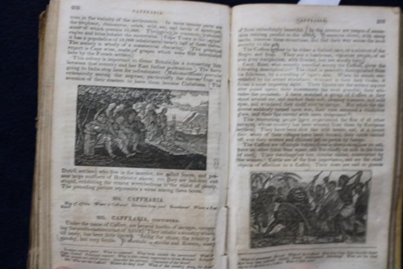 1833 THE MALTE-BRUN SCHOOL GEOGRAPHY HARDCOVER BOOK - KD 9442