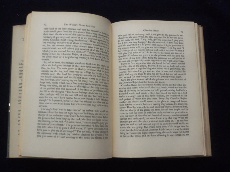 1953 THE WORLD'S GREAT FOLKTALES HARDCOVER BOOK BY JAMES R. FOSTER - KD 8419