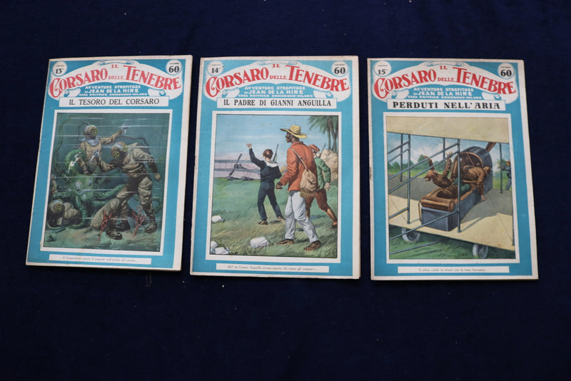 1920'S IL CORSARO DELLE TENEBRE MAGAZINES - LOT OF 39 OF 40 - ITALIAN - O 3546