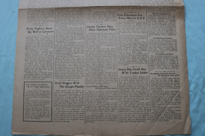 1918 THE CADUCEUS VICHY (FRANCE) HOSPITAL NEWSPAPER - LOT OF 2 - NP 9067
