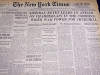 1940 MAY 8 NEW YORK TIMES - WIDER WAR POWER FOR CHURCHILL - NT 2551