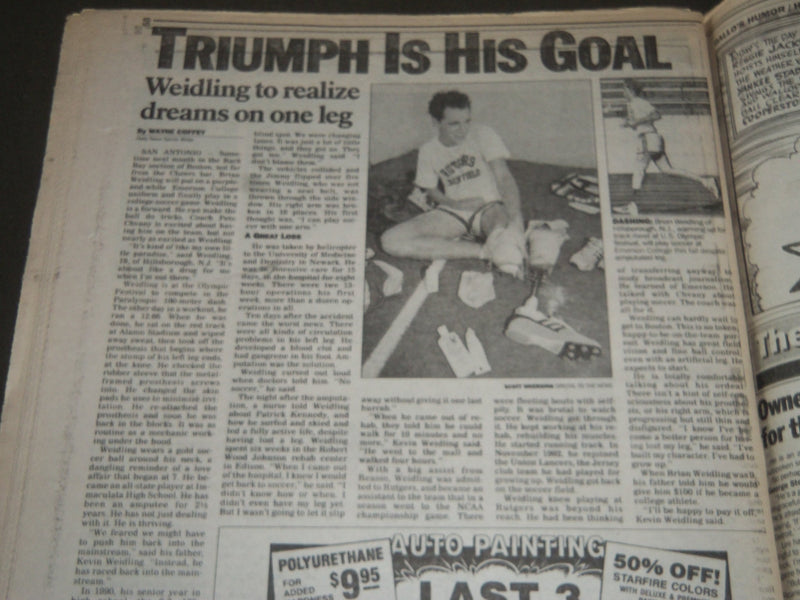 1993 AUGUST 1 NEW YORK DAILY NEWS - MR. OCTOBER HALL OF FAME - NP 2614