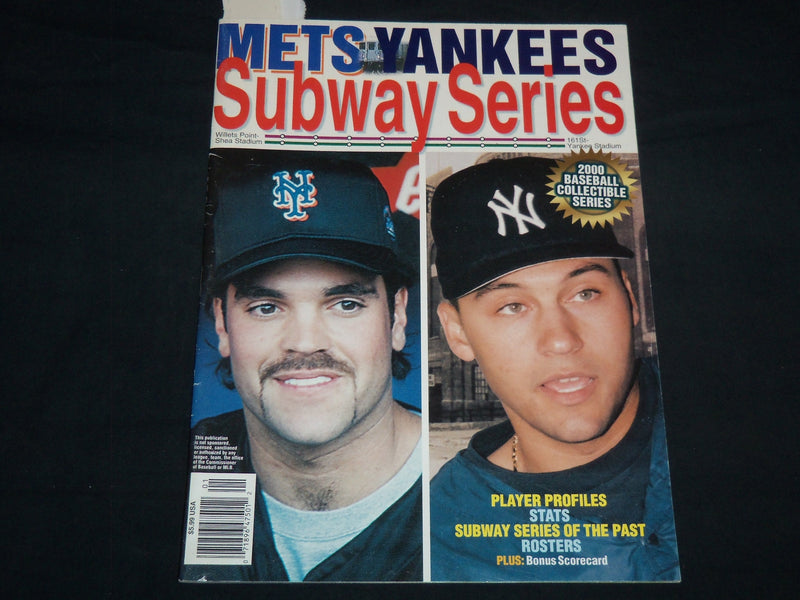 2001 METS - YANKEES SUBWAY SERIES MAGAZINE - DEREK JETER - MIKE PIAZZA - J 8697