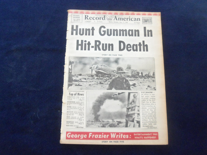 1965 MAY 17 BOSTON RECORD AMERICAN NEWSPAPER-HUNT GUMAN IN HIT-RUN DEATH-NP 6292