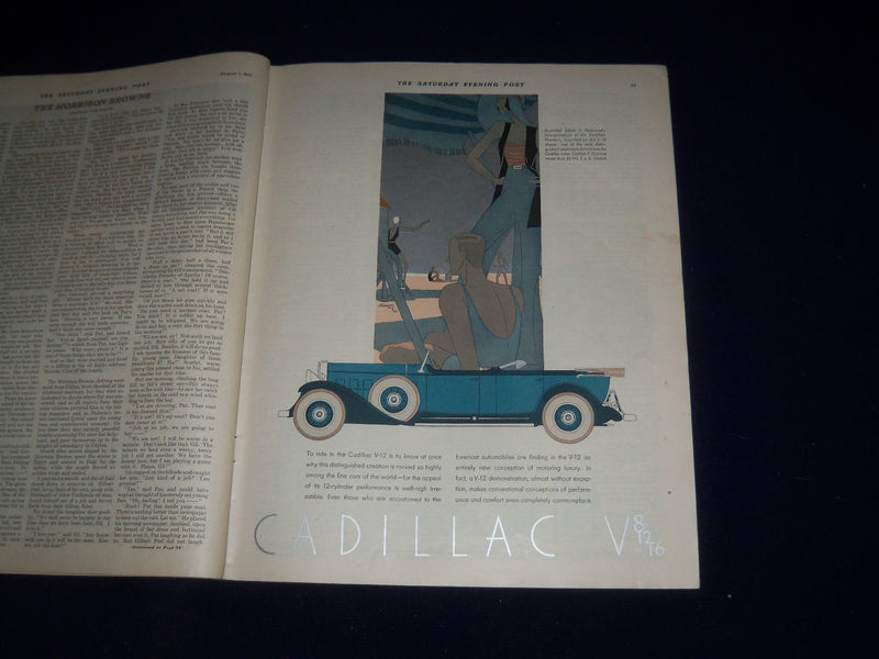 1931 AUGUST 1 THE SATURDAY EVENING POST MAGAZINE - ILLUSTRATED COVER -SP 1402