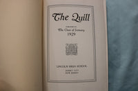 1929 JANUARY THE QUILL LINCOLN HIGH SCHOOL YEARBOOK - JERSEY CITY, NJ - YB 3584