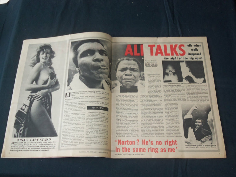 1973 AUGUST THE NATIONAL POLICE GAZETTE MAGAZINE -JOHNNY BENCH - B 5788