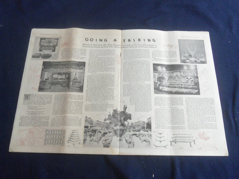 1929 JULY WOMAN'S WORLD MAGAZINE - ILLUSTRATED NEEDLEWORK IN COLOR - SP 6749K