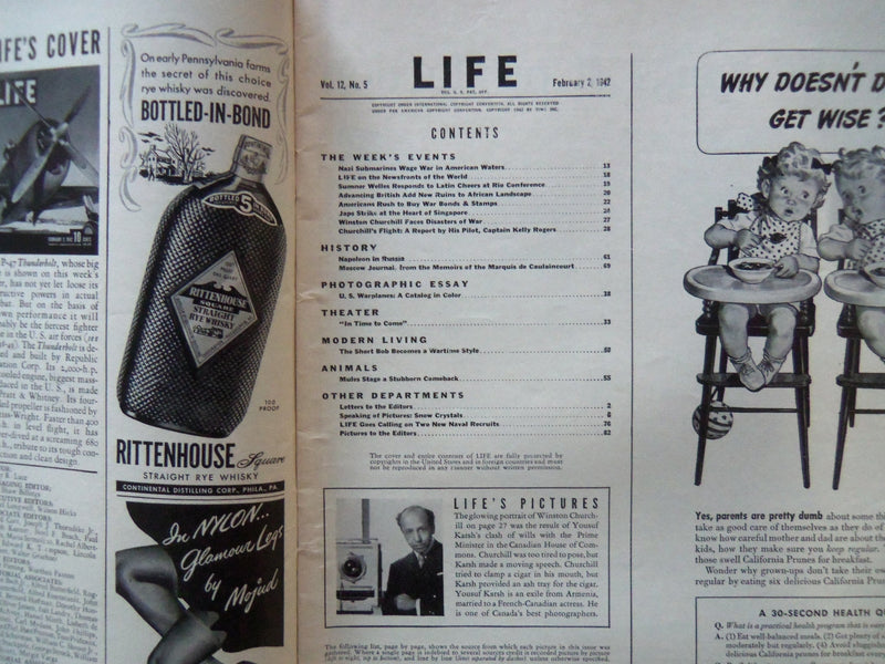 1942 FEBRUARY 2 LIFE MAGAZINE - THUNDERBOLT FIGHTER - L 272
