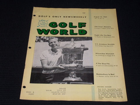 1965 AUGUST 13 GOLF WORLD MAGAZINE - BOB SMITH FRONT COVER - E 7342