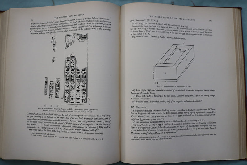 1955 THE INSCRIPTIONS OF SANAI PART II HARDCOVER BOOK - KD 9710