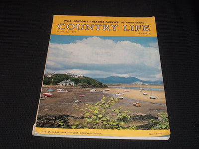 1974 JUNE 20 COUNTRY LIFE MAGAZINE - VERY NICE FRONT COVER - E 4528