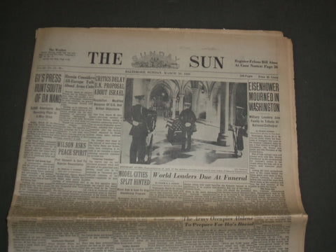 1969 MARCH 30 THE BALTIMORE SUN - DWIGHT D. EISENHOWER DIED - NP 2949