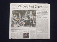 2023 OCTOBER 29 NEW YORK TIMES - NETANYAHU: WAR HAS ENTERED ITS SECOND STAGE