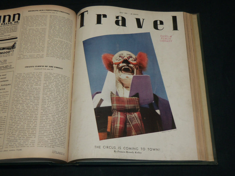 1940 NOV-1941 OCT TRAVEL MAGAZINE BOUND VOLUME - GREAT COVERS - KD 5990