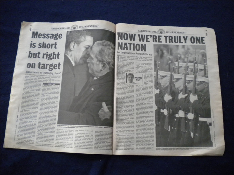 2009 JAN 21 NEW YORK DAILY NEWS NEWSPAPER - OBAMA INAUGURATION SPECIAL - NP 5976