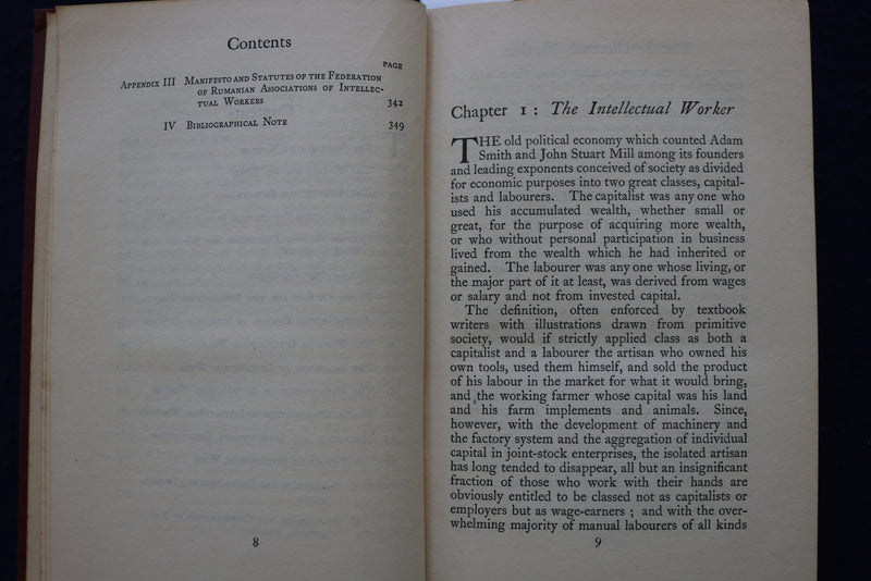 1923 THE INTELLECTUAL WORKER HARDCOVER BOOK BY WILLIAM MACDONALD - KD 9543