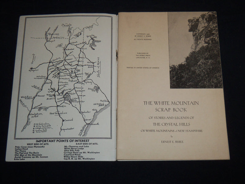 1938 THE WHITE MOUNTAIN SCRAP BOOK - CRYSTAL HILLS - NEW HAMPSHIRE - J 8642