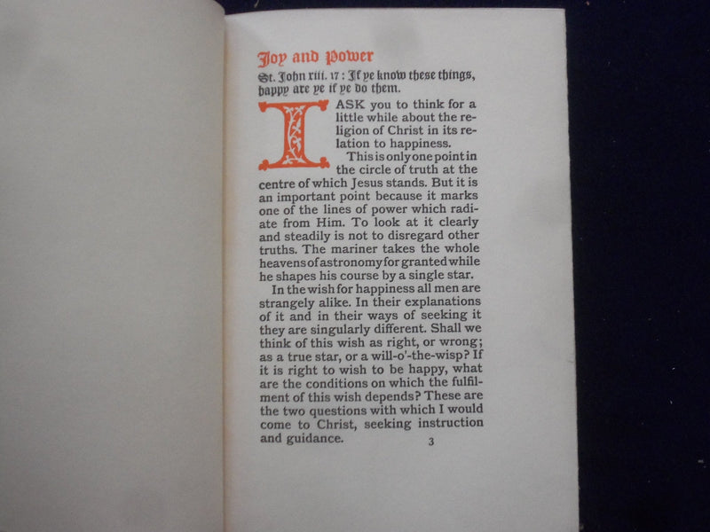 1903 JOY & POWER HARDCOVER BOOK BY HENRY VAN DYKE - KD 8787