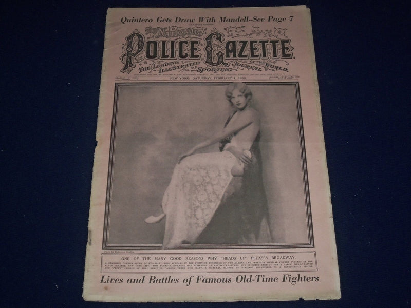 1931 FEB 1 NATIONAL POLICE GAZETTE - LOMSKI & ROSENBLOOM FIGHT - HART - SP 3052