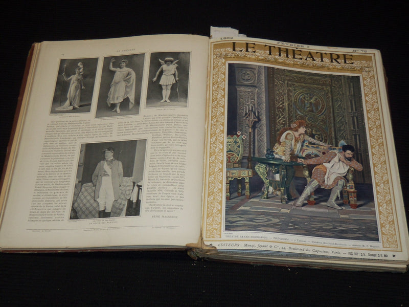 1902 JANUARY-JUNE LE THEATRE MAGAZINE BOUND VOLUME - 12 ISSUES - KD 2657C