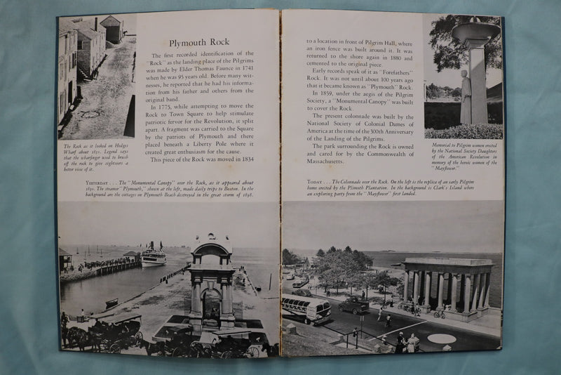 1953 PLYMOUTH YESTERDAY & TODAY 1803-1953 HARDCOVER BOOK- PLYMOUTH, MA - K 3333