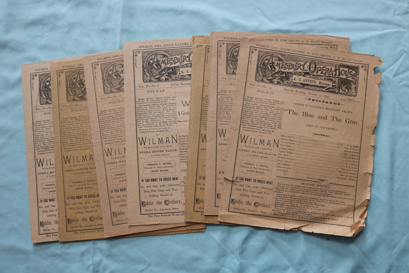 1890'S-1900'S EARLY THEATRE BROADSIDES - 75+ PIECES - GREAT LOT - K 3327