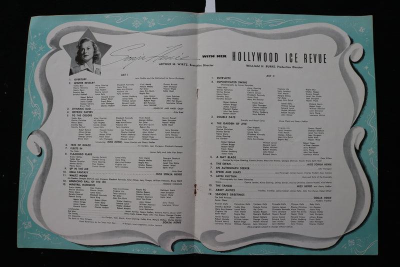 1942-1948 SONJA HEINE HOLLYWOOD ICE REVUE PROGRAMS - LOT OF 4 - K 2249
