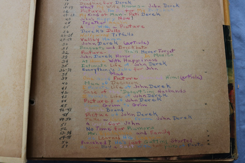HUGE JOHN DEREK SCRAPBOOK - E 26469
