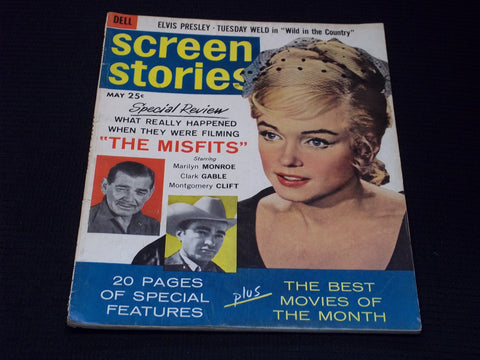 1962 MAY SCREEN STORIES MAGAZINE - MARILYN MONROE FRONT COVER - E 14099