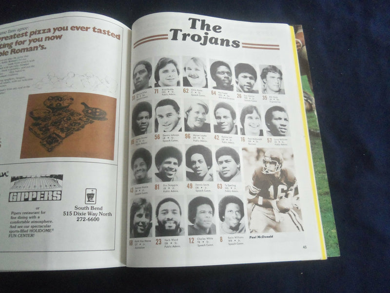 1979 OCT 20 FOOTBALL PROGRAM - NOTRE DAME VS UNIV SOUTHERN CALIFORNIA - SP 1213E