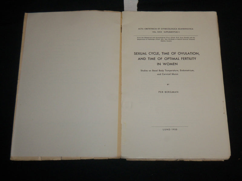 1950 ACTA OBSTETRICIA ET GYNECOLOGICA SCANDINAVICA SOFTCOVER BOOK - J 6796