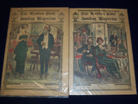 1920-1921 BOSTON POST SUNDAY MAGAZINE LOT OF 6 CHARLES D. GIBSON COVERS -NP 1465