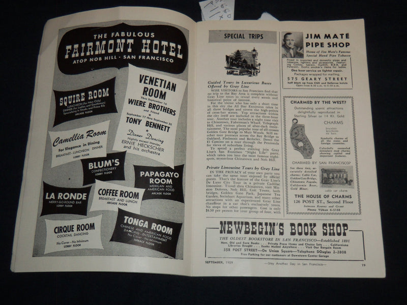 1959 SEPTEMBER SAN FRANCISCO GUIDE MAGAZINE - GOLDEN GATE FIELD - J 8569
