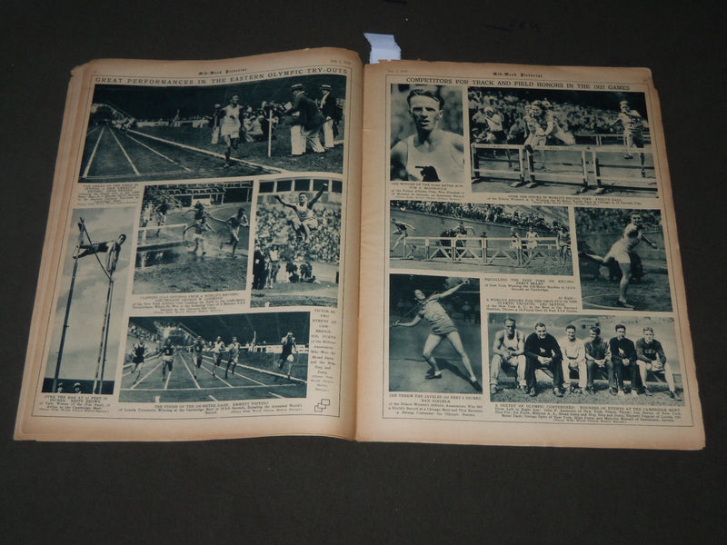 1932 JULY 2 MID-WEEK PICTORIAL MAGAZINE SECTION -SHARKEY SCHMELING FIGHT- J 3233