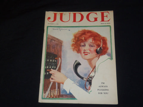 1925 DECEMBER 12 JUDGE MAGAZINE - I'M ALWAYS PLUGGING FOR YOU - ST 5528