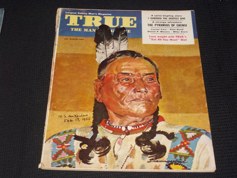 1955 MARCH TRUE MAGAZINE VERY NICE MAN'S COVER & ISSUE - E 3677