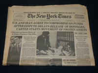 1981 JANUARY 20 NEW YORK TIMES NEWSPAPER - REAGAN INAUGURATION DAY - NP 4921