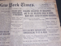 1920 DECEMBER 2 NEW YORK TIMES - BUILDING COLLAPSES ON BROADWAY - NT 6759
