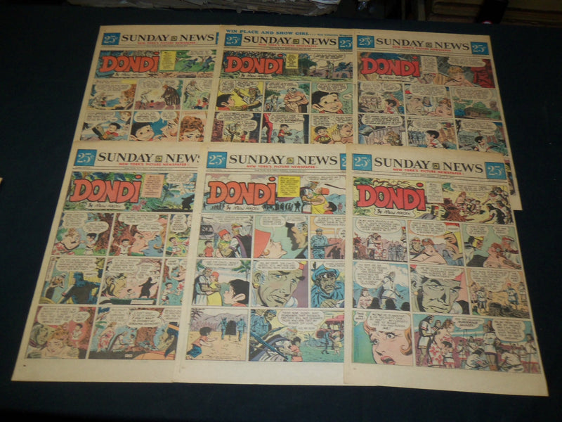 1971-1976 NEW YORK SUNDAY NEWS COLOR COMICS PAGES LOT OF 40 - DONDI - NP 5323