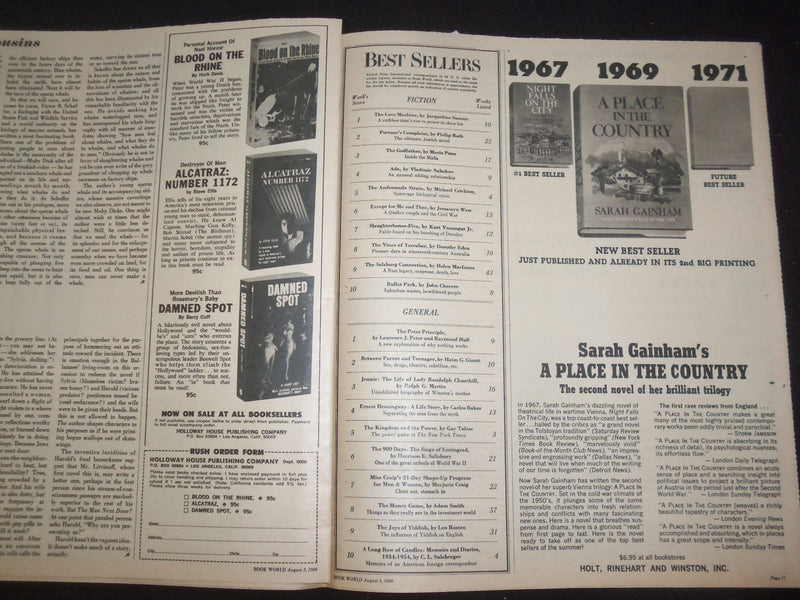 1969 JULY 20, 27 & AUG 3 CHICAGO TRIBUNE BOOK WORLD SECTIONS -LOT OF 3- NP 8077