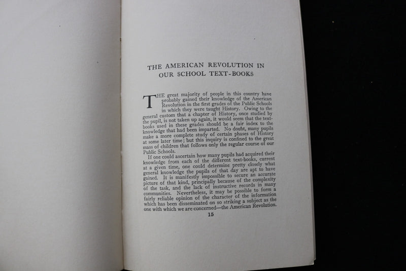 1917 THE AMERICAN REVOLUTION IN OUR SCHOOL TEXT-BOOKS SOFTCOVER BOOK - K 2907