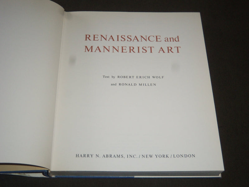 1968 RENAISSANCE AND MANNERIST ART BY ROBERT ERICH WOLF & MILLEN - KD 3893