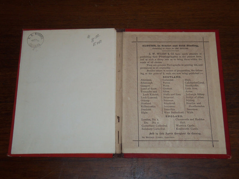 1800'S PHOTOGRAPHS OF KENILWORTH BOOK BY G. W. WILSON - K 1276