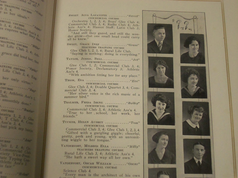 1922 HAMOT TOMAH HIGH SCHOOL YEARBOOK - WISCONSIN - NICE PHOTOS - YB 523
