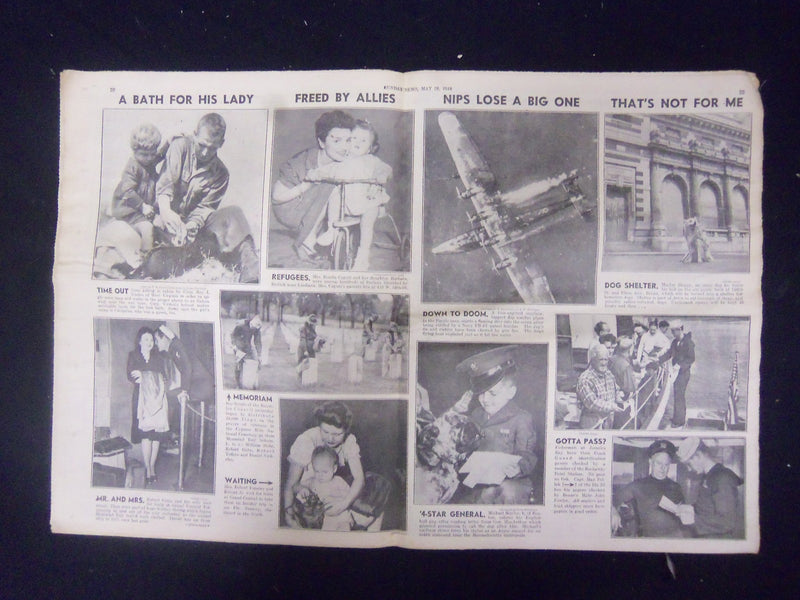 1944 MAY 28 NEW YORK SUNDAY NEWS - SHELL NAZIS' ESCAPE ROAD - NP 2191