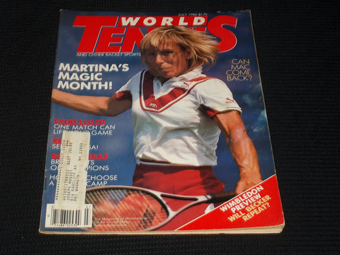 1986 JULY WORLD TENNIS MAGAZINE - MARTINA NAVRATILOVA FRONT COVER - E 5404