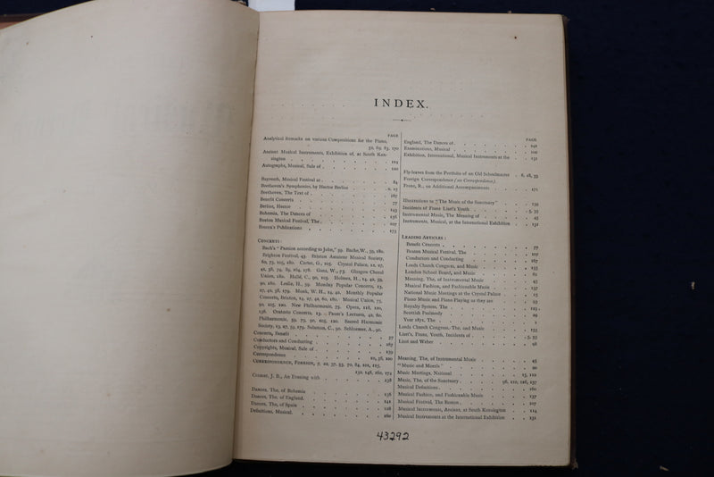 1872-1873 THE MONTHLY MUSICAL RECORD BOUND VOLUMES II & III - KD 9552